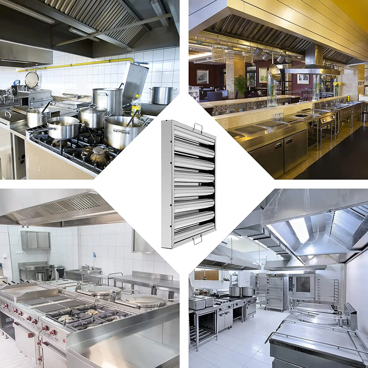 baffle filter stainless steel filter commercial restaurant 500x500x50mm range hood parts