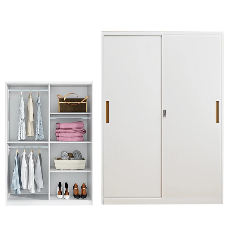 Металлический шкаф с 4 дверями и 2 ящиками