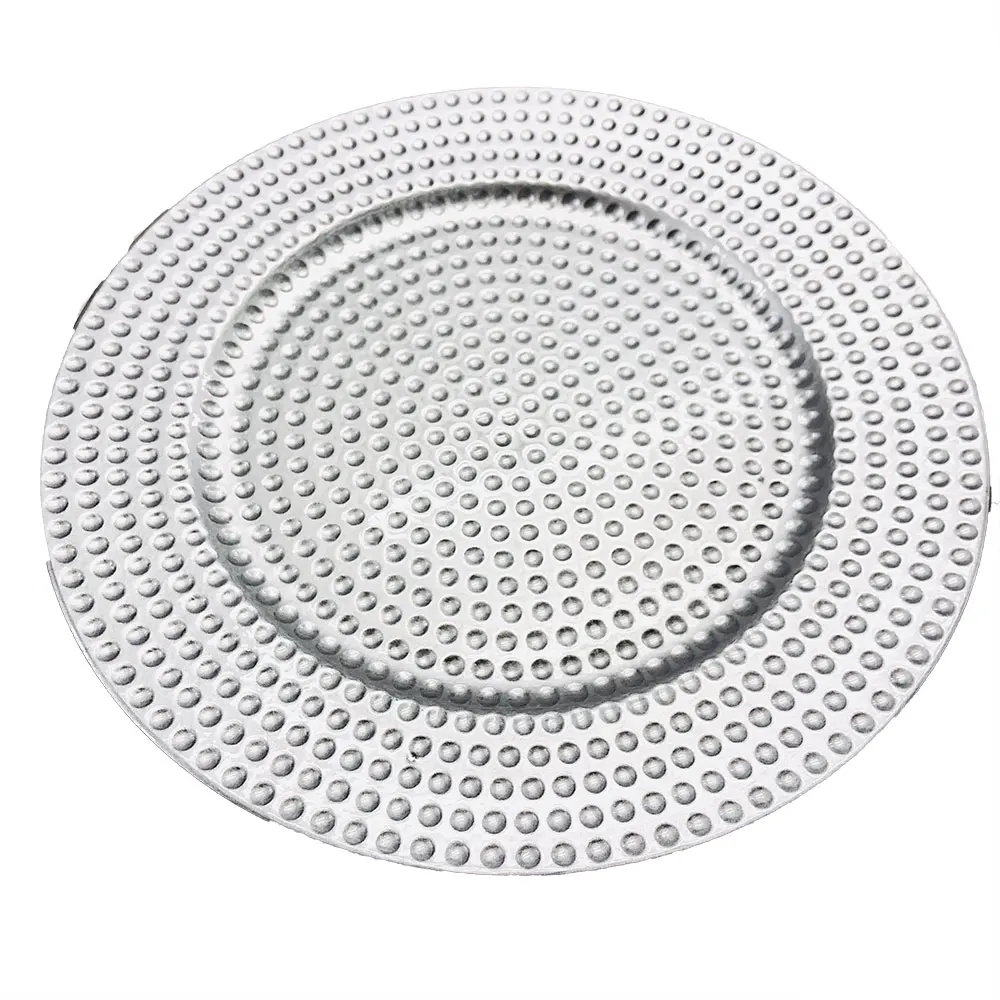 Wholesale cheap wedding decoration party plates silver plastic plates