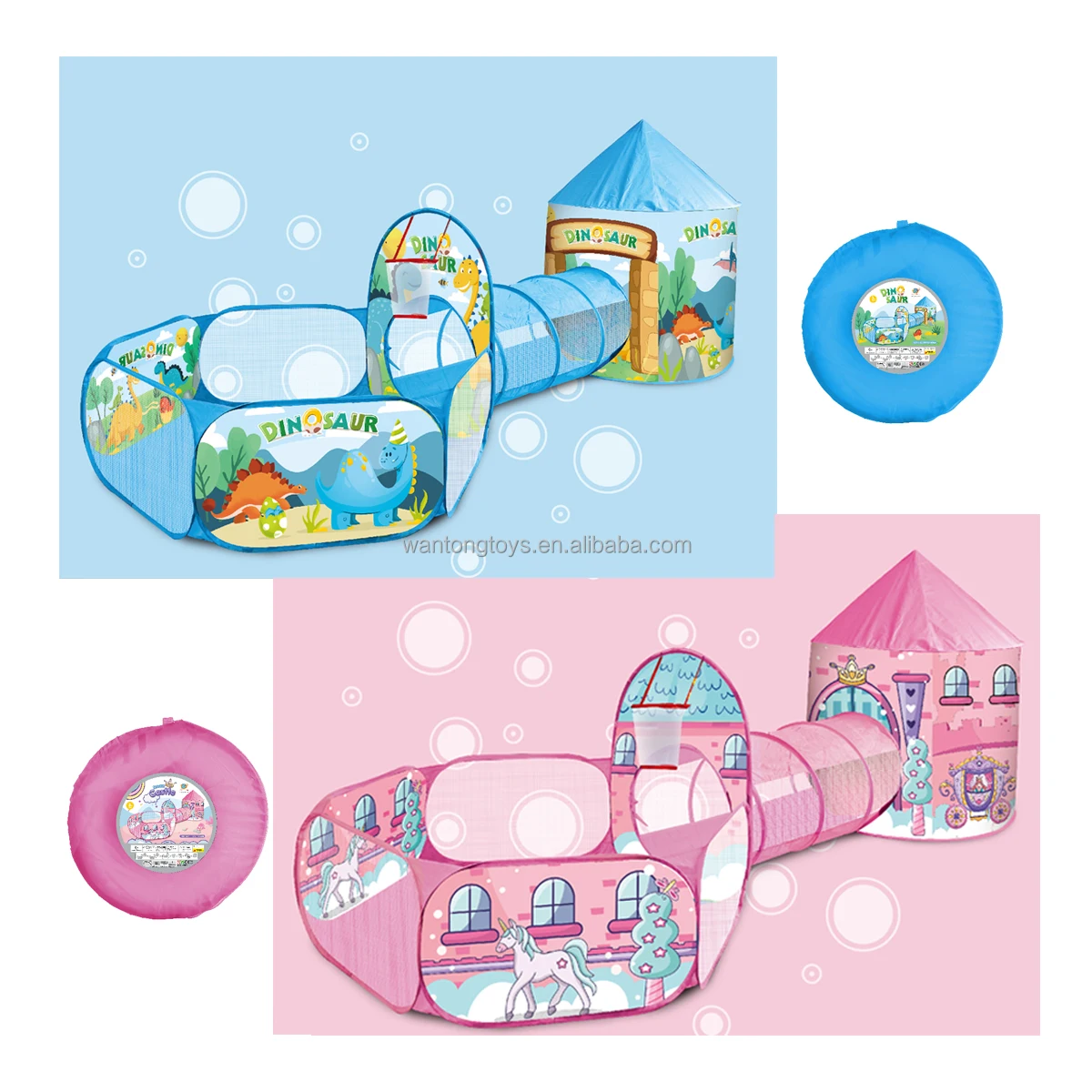 Арочные туннель детская палатка игровой домик 3-в-1 детские игрушки Складная съемки океан бассейн с шариками детская туннельная палатка