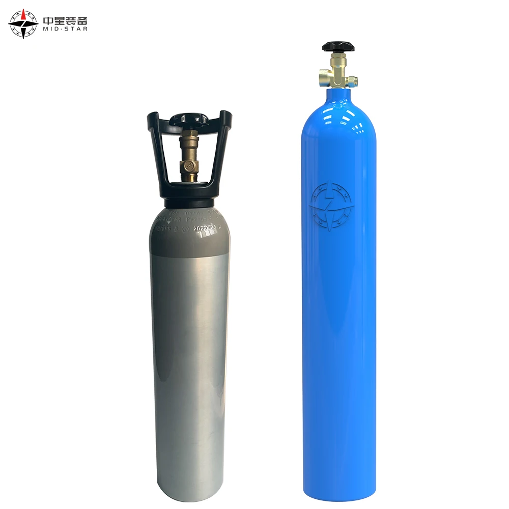 Co2/O2 Welding/Inert Gas Cylinder Wholesale Refillable Empty Gas Tank Factory Manufacturing Aluminum Cylinder 1L/3L/5L/6L/8L