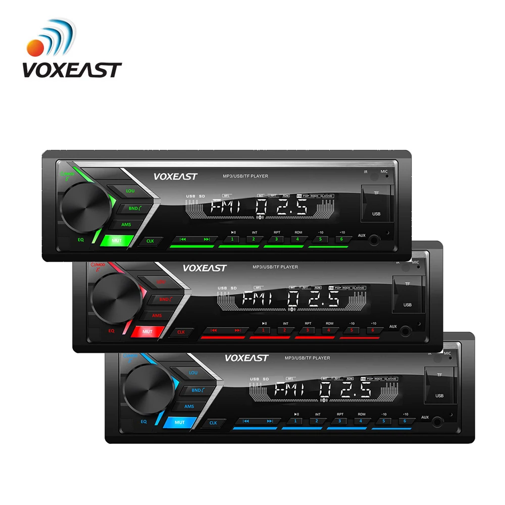 1 Din Car Stereo MP3 Player Double USB 7 Color Button Back Lights Fast Charging LCD Display Bluetooth SD Card Car Radio Player