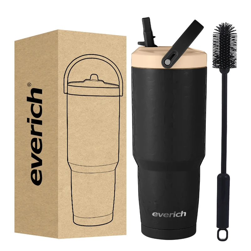 Hot Selling Powder Coating Car Tumbler Coffee Mug, Double Walled Vacuum 30oz Stainless Steel Tumbler Coffee Cup