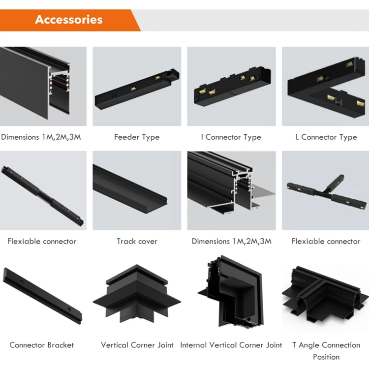 LEDOUX Commercial Aluminum 48V Track Lamp Rail 3W 8W 10W 15W 20W 30W LED Magnetic Track Light