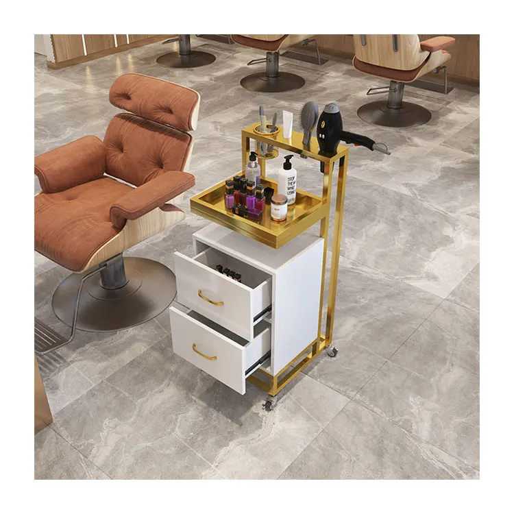 Popular beauty salon cabinet professional furniture wholesale rolling modern hairdressing hair barber trolley cart salon