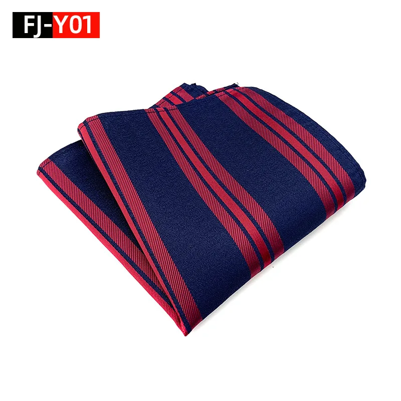 25cm Pocket Square  Stripe  Multicolor Optional Screen Printing Paisley Handkerchiefs  For Men