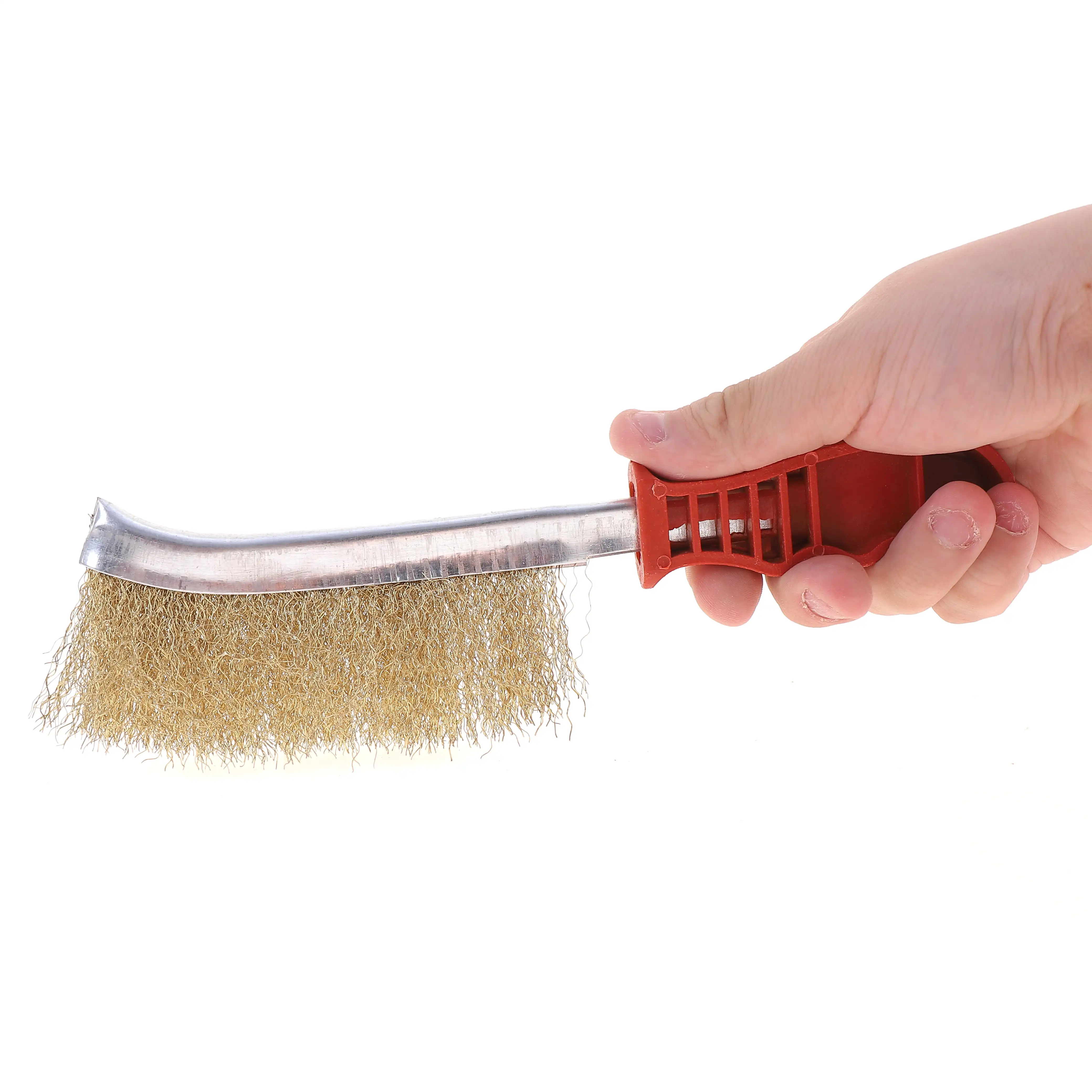 Cheap Price Cleaning Rust Plastic Handle Gold Steel Wire Brush Nail Head Floor Cleaning Industrial Brush Roller