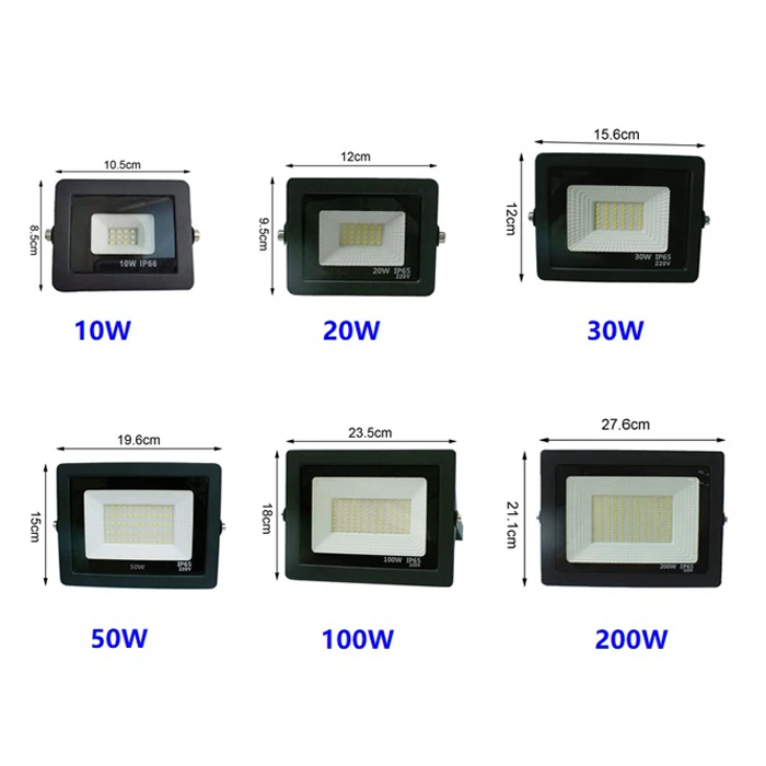 2021 new loghting 100W IP66 outdoor 10w 20w 30w 50w 100w 200w led flood light reflector lamp for sale