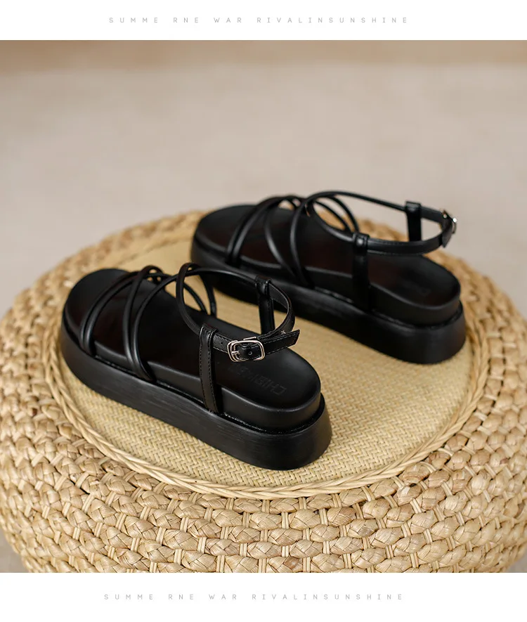 Summer New Sandals Women Braid Elegant Sandals Ladies Slip On Soft Sandals Woman Slipper Retro Footwear Female