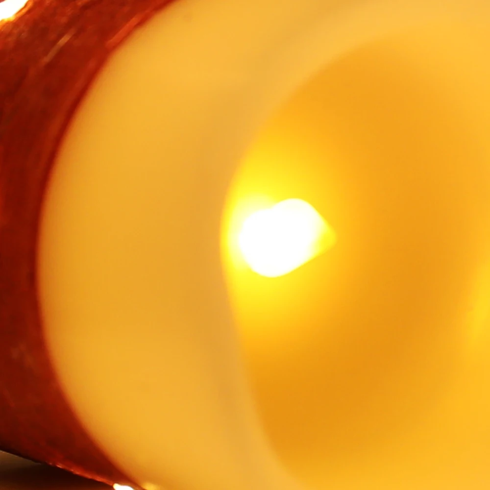 3pcs Real wax beautiful glitter pillar decorative electric led flameless candle with remote control