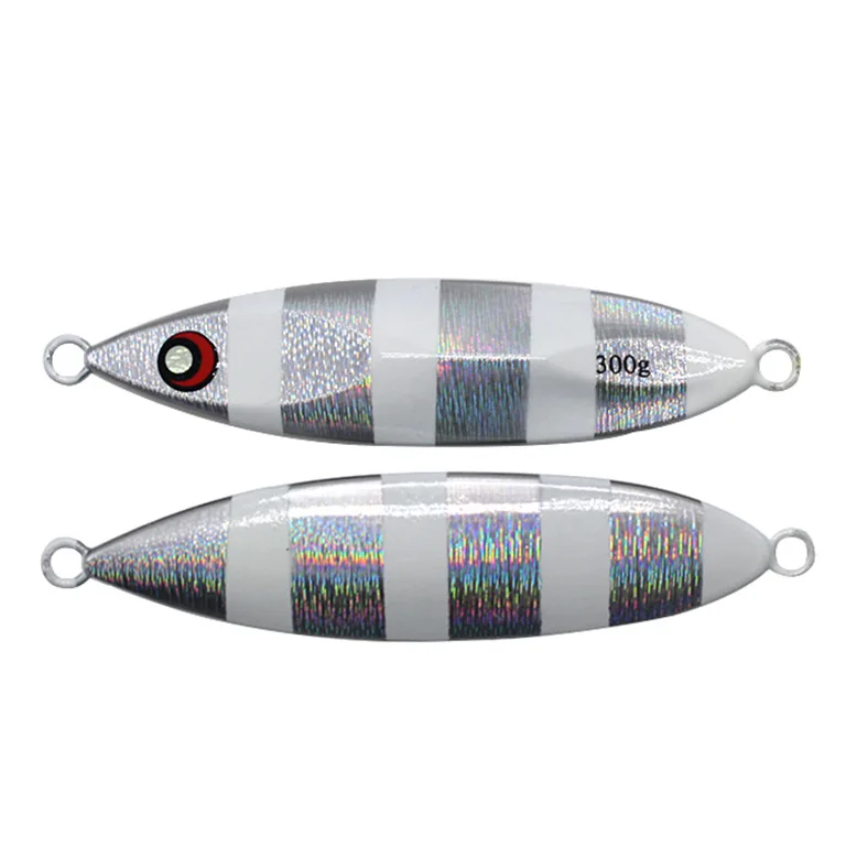 40g to 350g Fishing Metal Jigging Lure Luminous Sea Fishing Bait Glow Lure Deep Sea Boating Popping