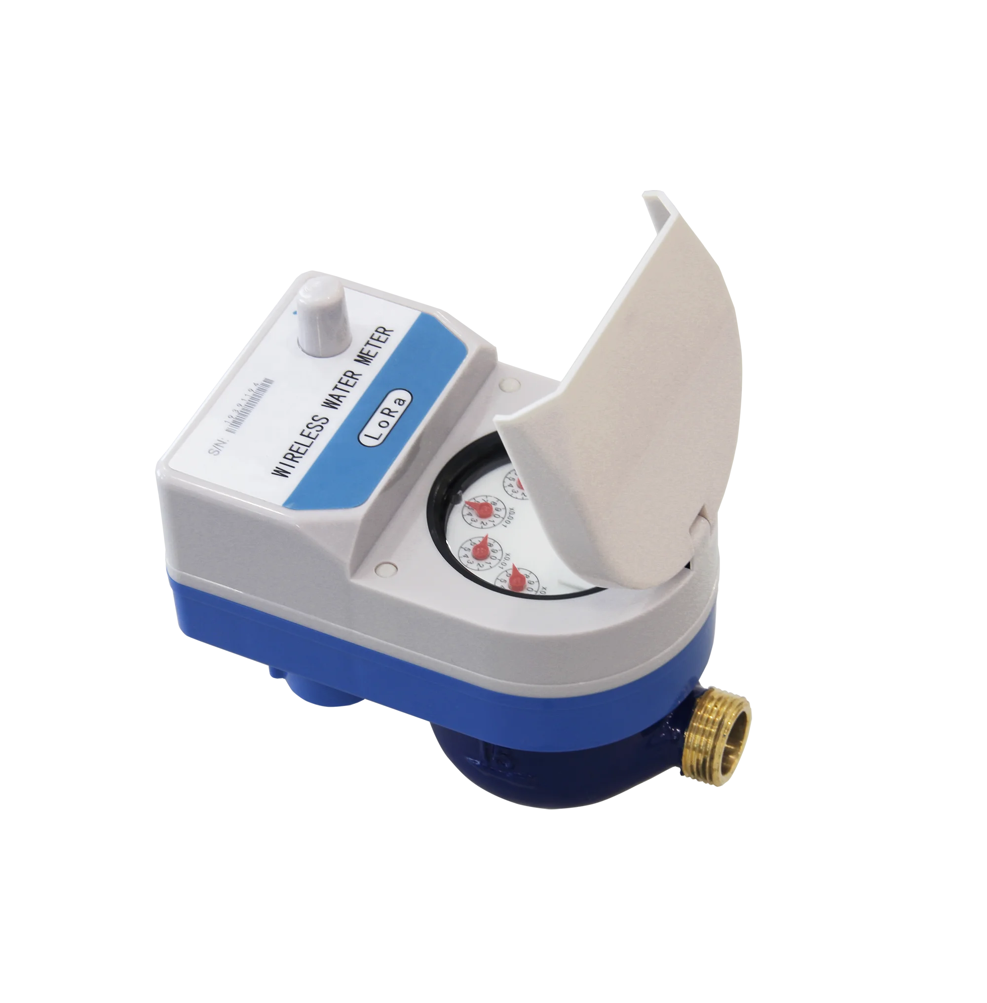LoRaWAN wireless remote valve control prepaid brass dry smart water meter