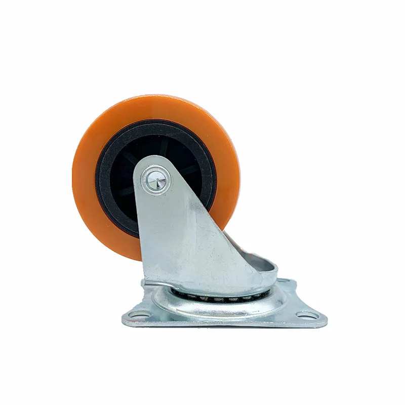 Light Duty Furniture Chair Swivel Pvc Orange Caster Wheels Casters galvanized bracket