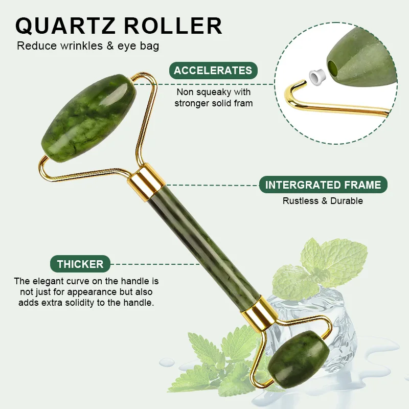 Wholesale 4-in-1 Face Skin Care Tools Set Jade Roller Massager Beauty Facial Cleaning Brush Makeup Sponge Kit For Women