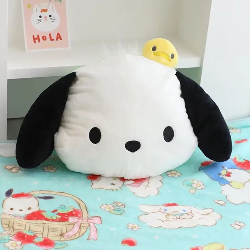 My Melody Kuromi Cartoon Pillow Plush Stuffed Blanket with PP Cotton Filling Warm Quilt for Air Conditioning Cover
