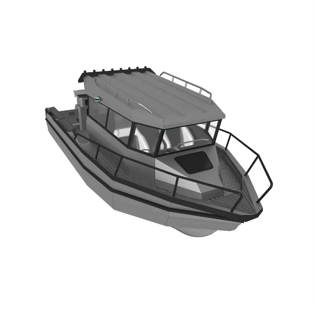 Europe CE Approved 7.5m full cabin offshore speed yacht aluminum fishing pleasure boat for sale