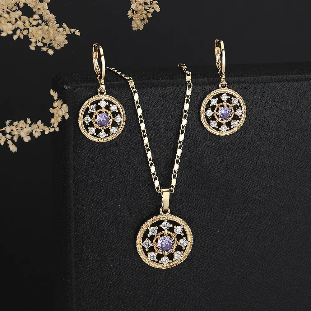 2018 Wedding Wear Butterfly Shape Dubai 18k laminated gold wholesale earrings and necklaces sets Jewelry Set