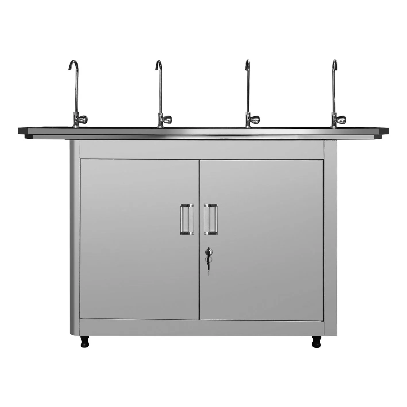 Общественный питьевой фонтан с четырьмя смесителями ёмкость охлаждения 50-100 л