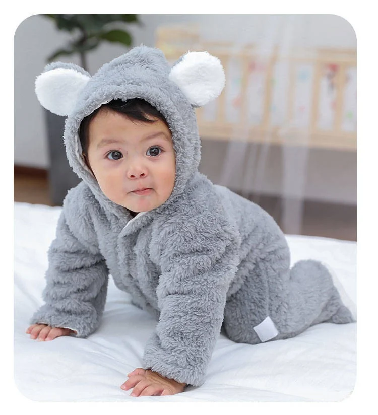 Wholesale Baby rompers Kids Pajamas Onesie Bulk cheap baby winter clothes kids Bodysuit Warm baby clothes newborn clothing set