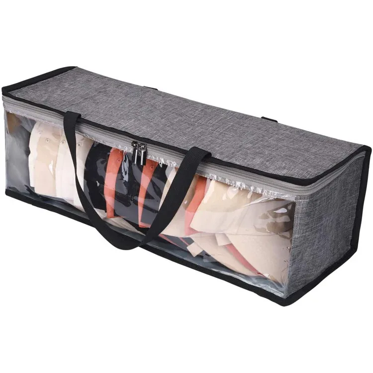 Multi functional Sport Hat Storage Bag  Baseball Caper Organizer Clear Plastic Hat Holder Caper Carrying Case with Handles