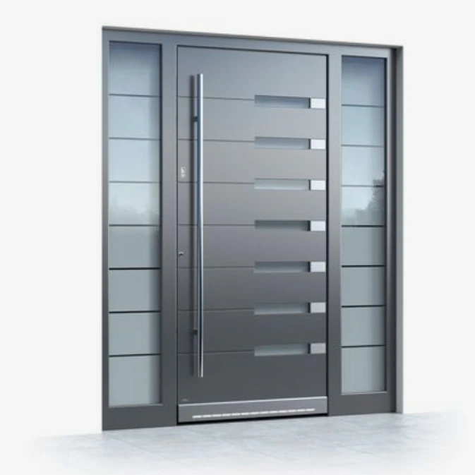 Durable Exterior Steel Thermal insulation Security Entrance Doors with Soundproofing