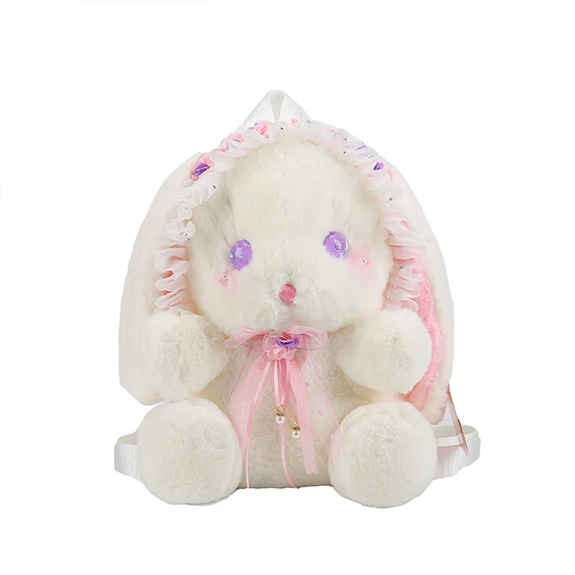 20-30cm wholesale gothic rabbit bunny plushie super soft plush toy custom stuffed animal plush figure toys for kids