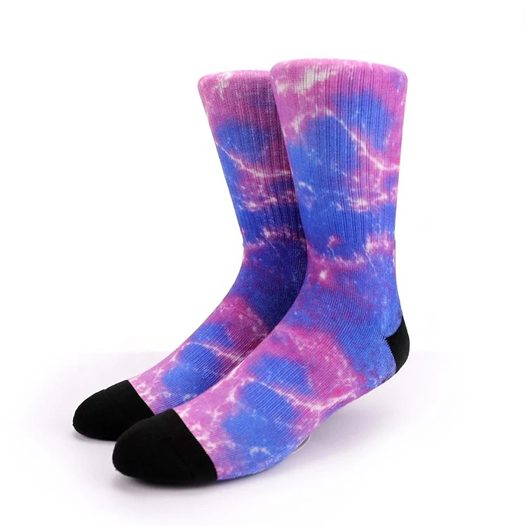 OEM Polyester 3d Printed Sublimation Sports Socks Print Custom
