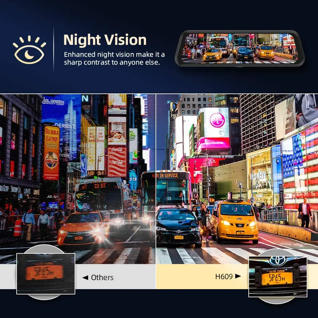 Wholesale dash cam recorder wifi dual camera monitor video camera black box Mirror dash cam front and rear