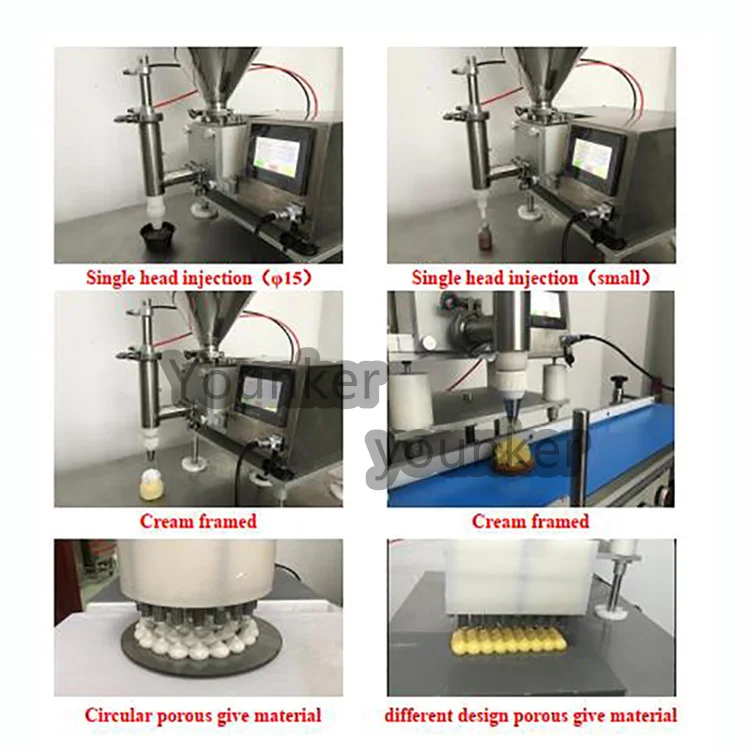 High Quality Chocolate Liquid Cheese Jam Butter Puff Cream Stuffing Cake Injecting Filling Decorating Machine