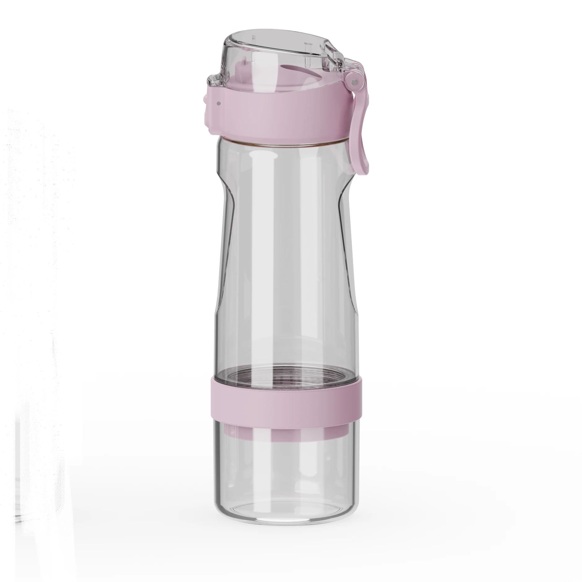650ml fashion plastic drinking bottle with two lid selection  camping water bottle
