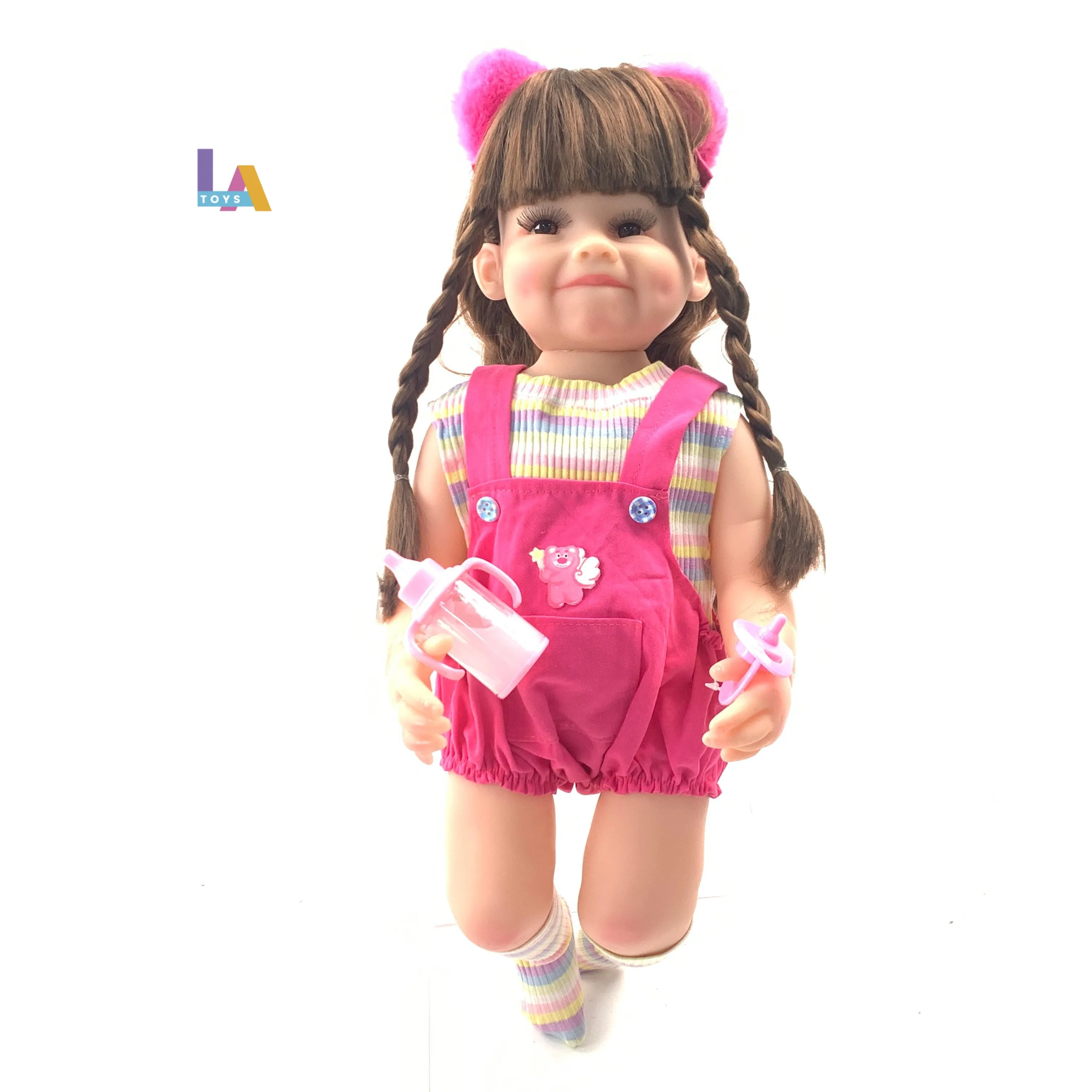 Longthuy Made in Vietnam 24 inch Cute Soft Babies Dolls Toys For Girls Princess Kid Fashion Full Baby Reborn children