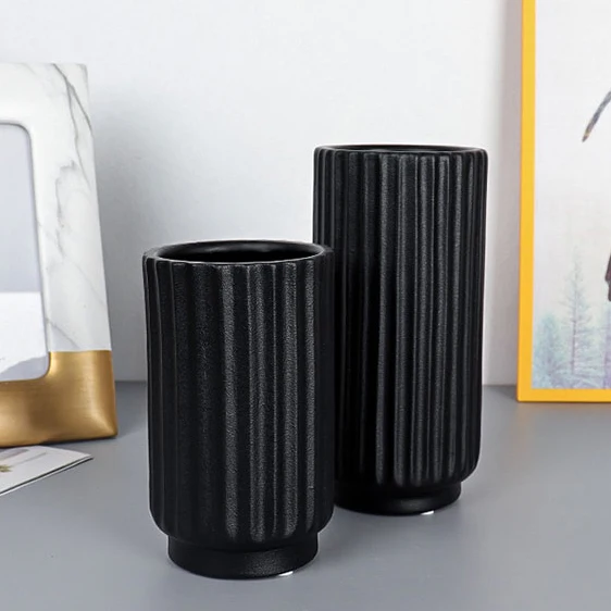 Nordic luxury marble home livingroom decor flower arrangement minimalist ceramic & porcelain vases