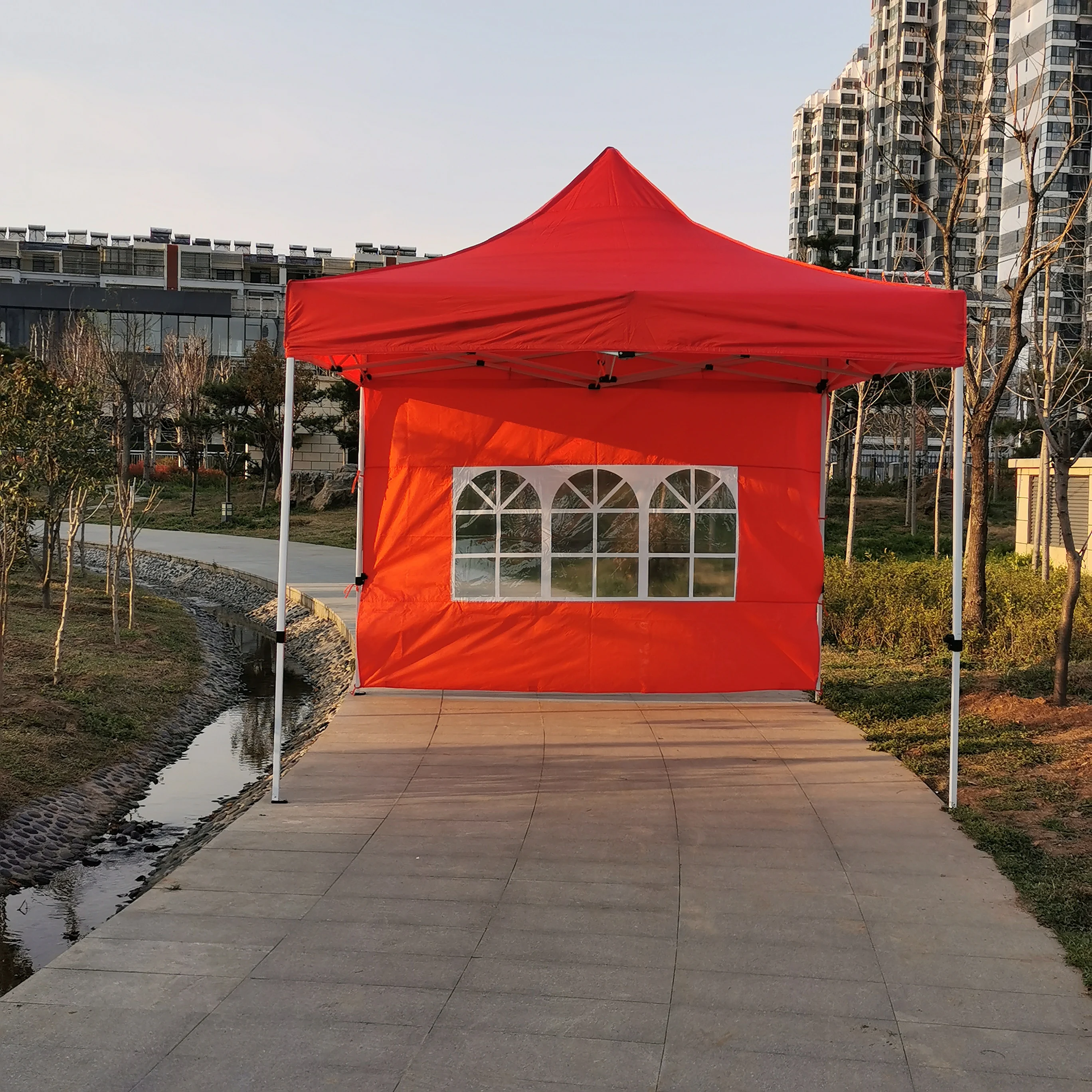 Folding Easy Set Up Steel Frame Trade Show Tent Pop-Up Canopy for Advertising Display
