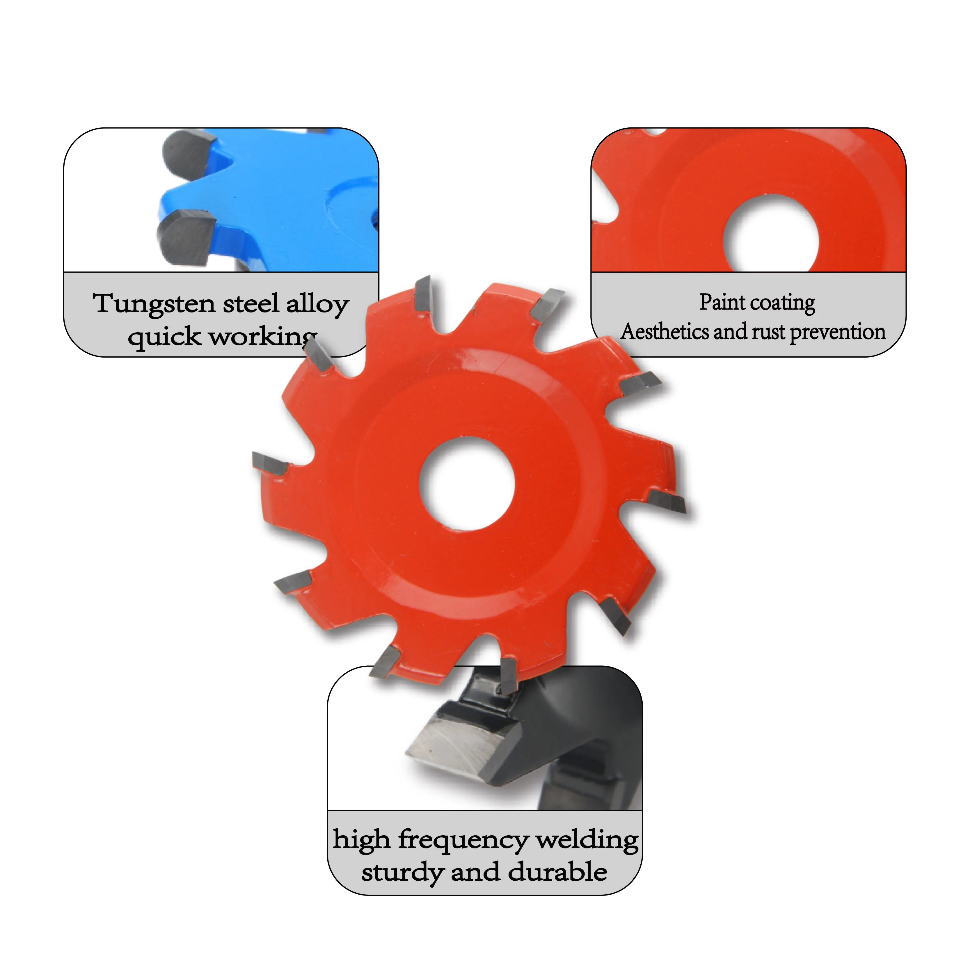 Aluminum Composite Panel Cutting Blade Wood Shaper Cutters Woodworking Slotting Saw Blade V-R-T-shaped