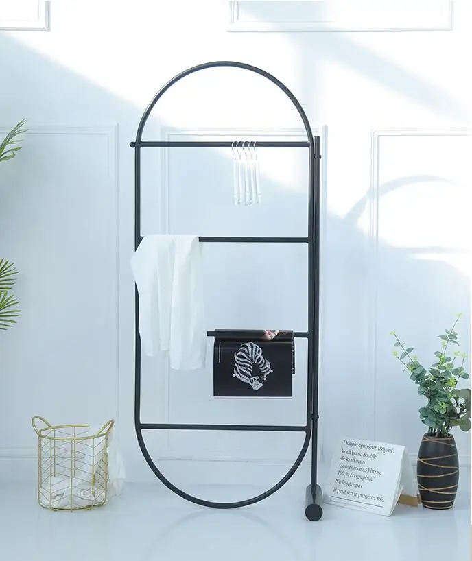 
Simple living room clothing store bathroom multifunctional coat rack clothing store display stand 