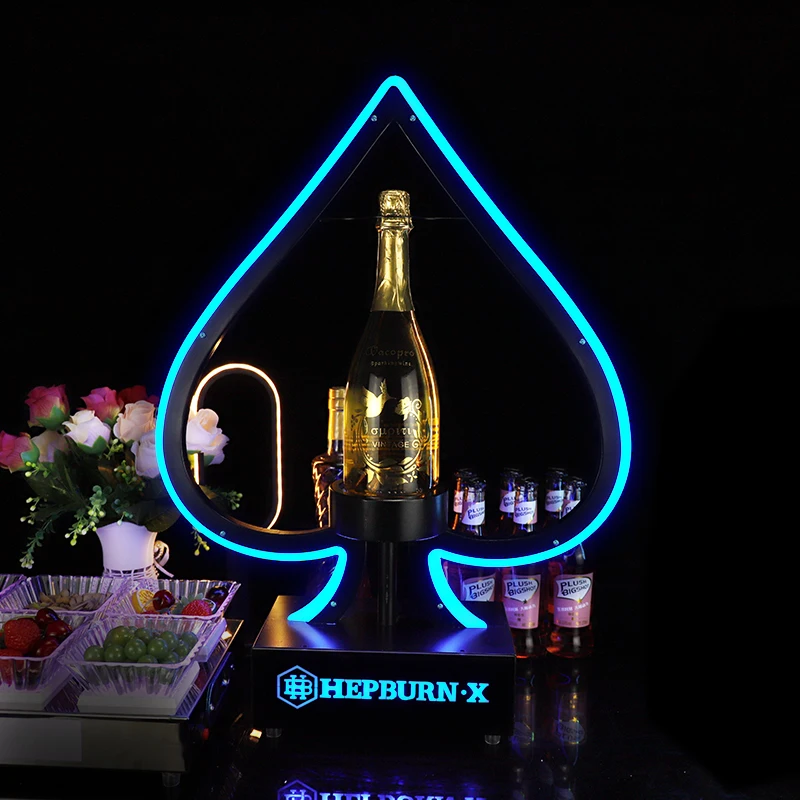 Rechargeable colorful  light Bar Bottles customized logo led light bottles display glorifier