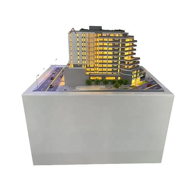 3D facade architecture design for modern apartment