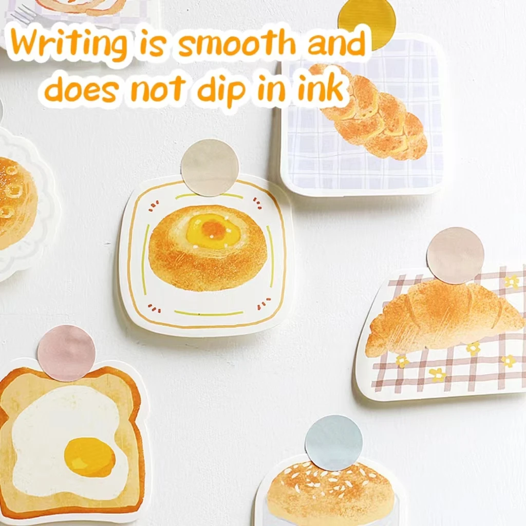 Creative little fresh cute picnic food bread omelette Note pad Office student only