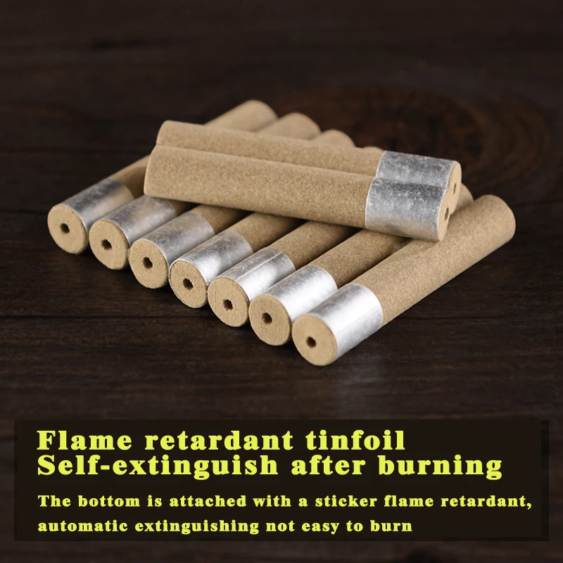 Healifty 64 Piezas mini rollo de moxa Palos de Moxa Barra para Moxibustion con Soporte