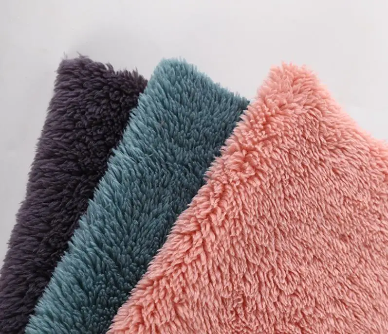 100% polyester sherpa fleece polar fleece plush fabric for baby blankets supplier in china sj#
