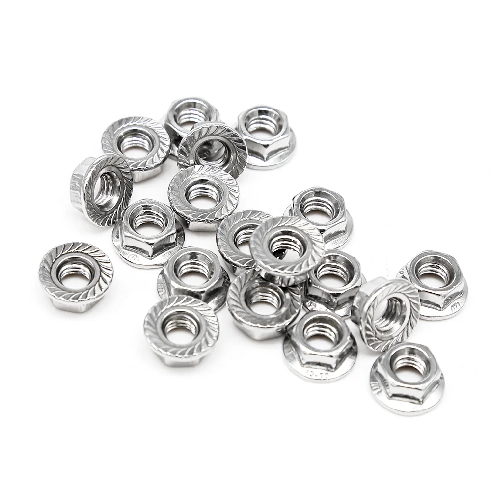 Good Price Anti Loose DIN 6923 White Yellow Zinc Plated Galvanized Hex Flange Nuts