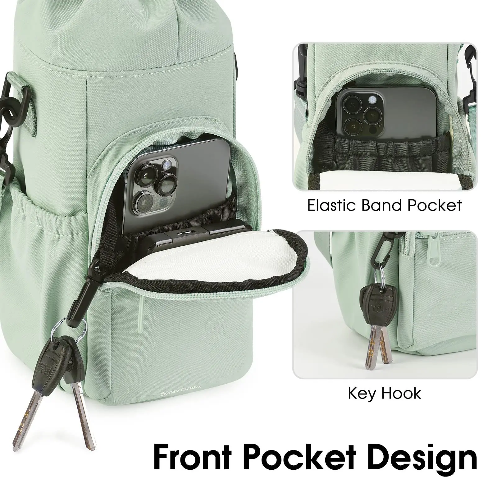 Wholesale Drawstring water bottle bag Insulated Water Bottle Carrier Sling Bag Portable Tote Bag With Water Bottle Holder