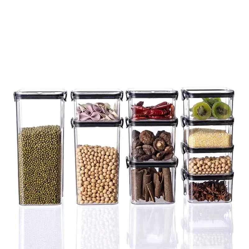 Hot Sale Airtight Food Storage Containers with Lids Kitchen Cereal, Dry Food, Five Plastic Canisters BPA Free