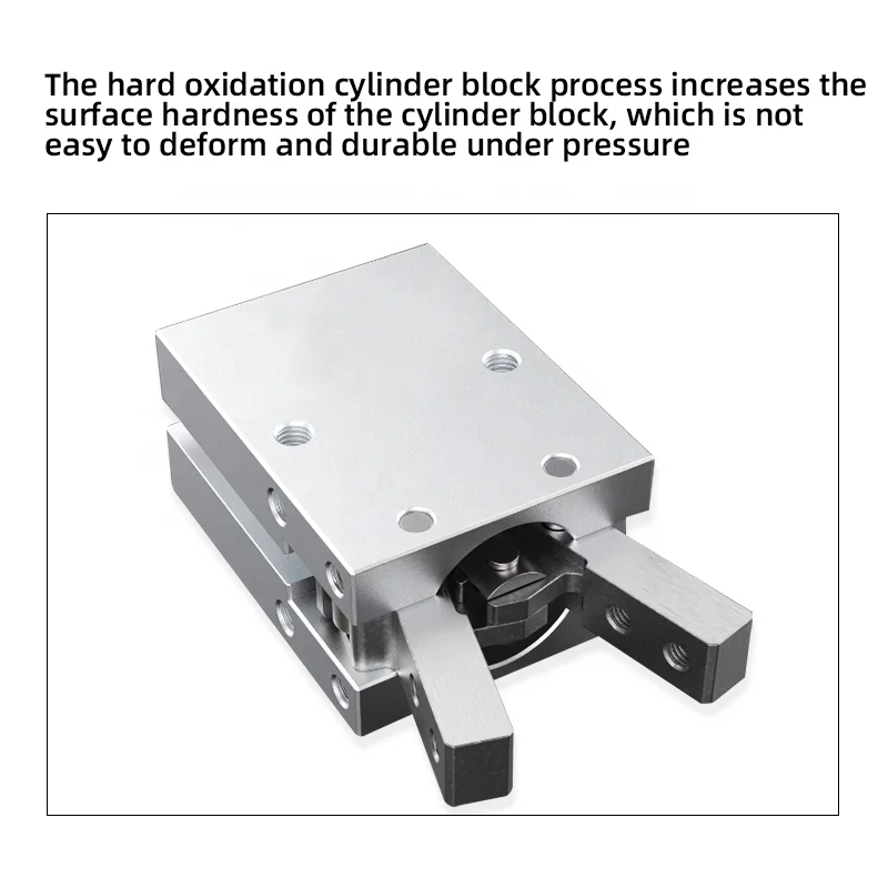 MHC2 series aluminium body mindman air cylinder mini pneumatic parallel finger gripper cylinder cheap pneumatic cylinders