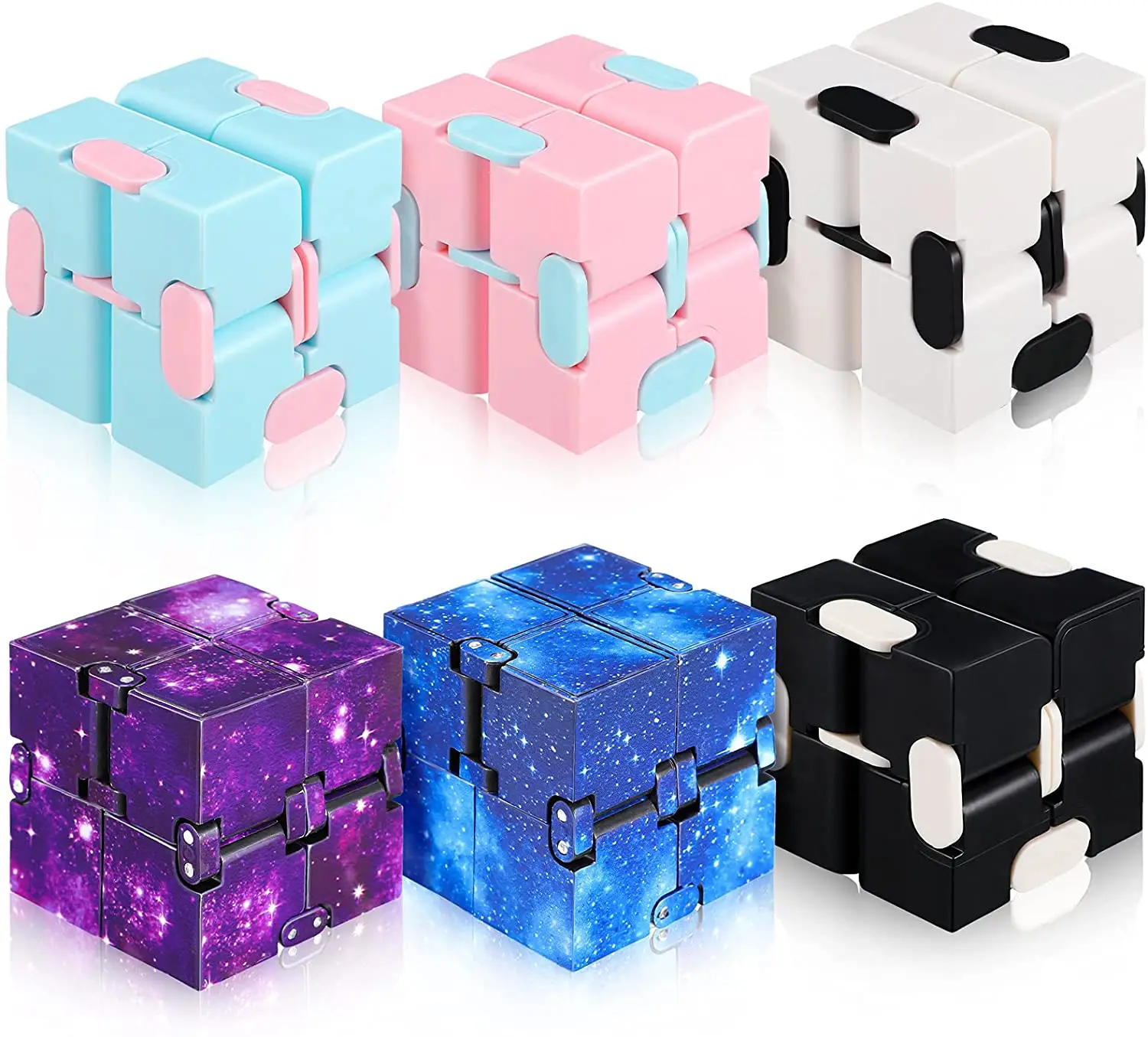 HUAYI Stress Anxiety Relief Cool Hand Mini Kill Time Toys  Infinite Cube Mini Infinity Cube Infinity Cube Fidget Toy