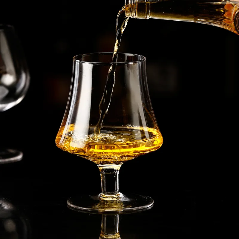 Wholesale Brandy Vodka Whiskey Spirit Juice Beer Glasses Short Stem Brandy Snifters Cognac Glasses Cup Tasting Glasses for Bar