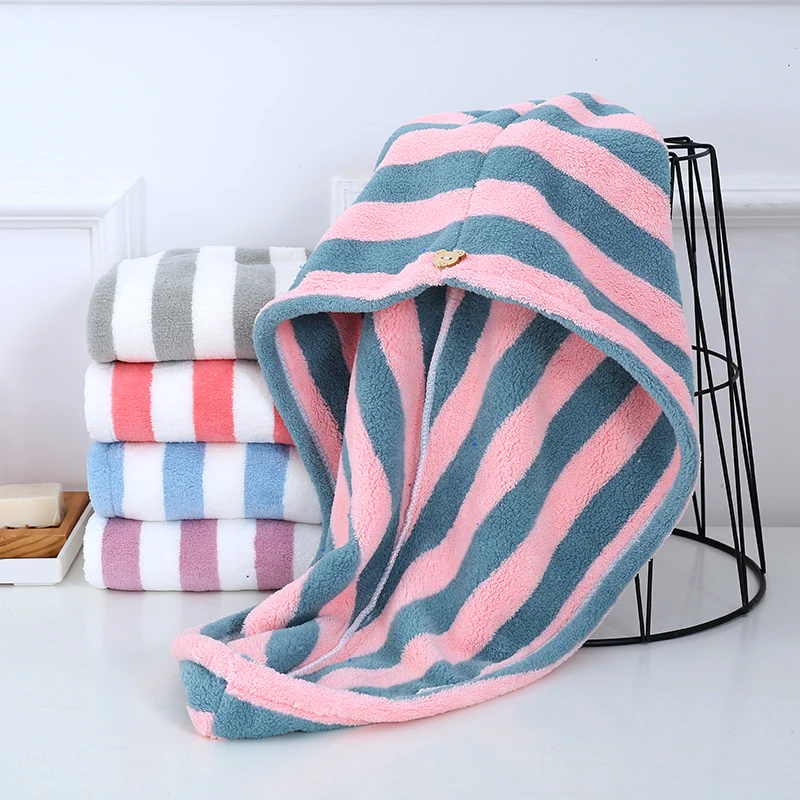 Cheap Wholesale Quick Drying waffle hair towel wrap for women