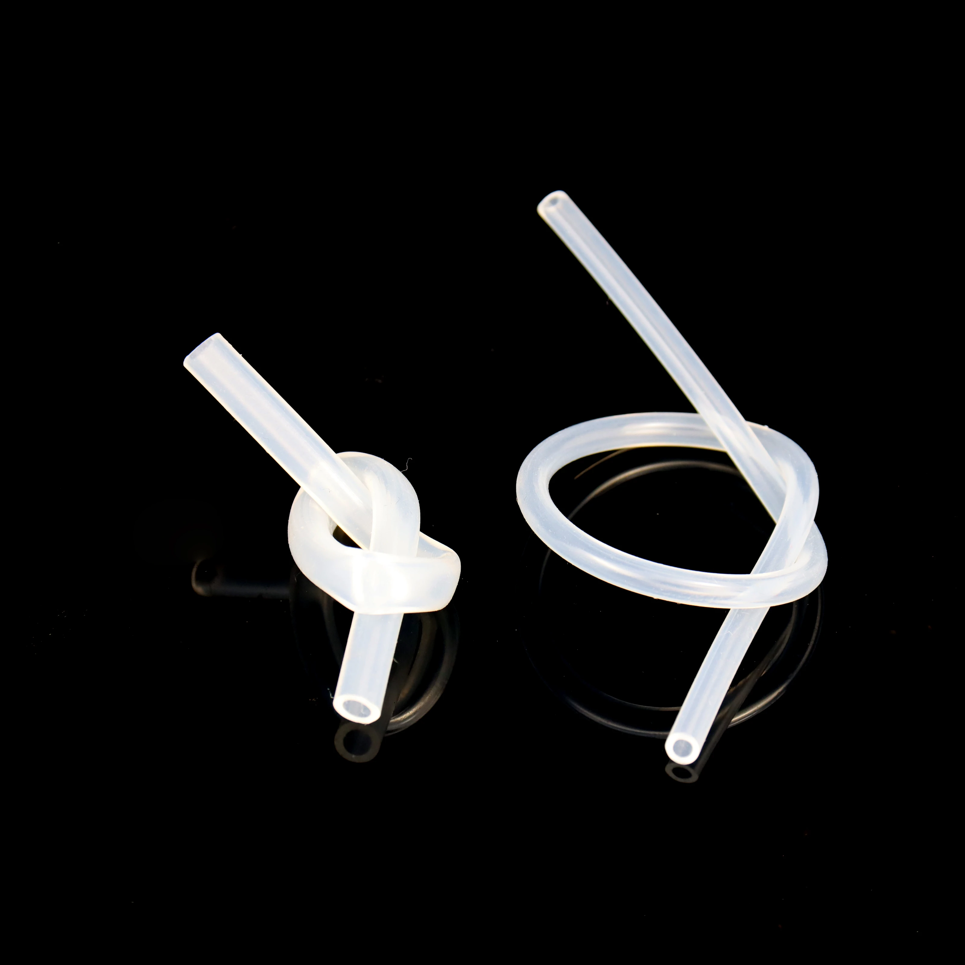 Special round silicone hose for edible transparent drinking bucket