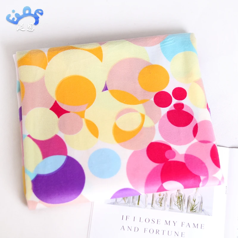 Custom design children clothes flannel fleece  polyester micro-fiber printed fabric