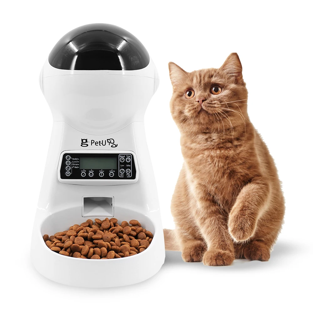 2022 New Type Robot-shape Smart Dog Feeder Automatic Pet Cat Food Dispenser Anti-stuck Feeding Bowl Machine